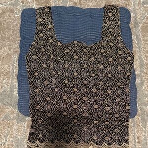 Elegant Black and Gold Women's Top